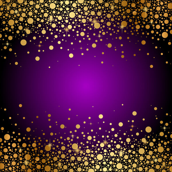 Vector purple and gold luxury background
