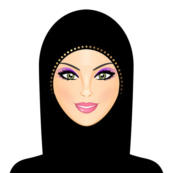 Vektor ilustrasi wanita Arab - Stok Vektor