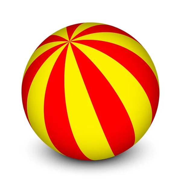 Boule rouge et jaune vectorielle — Image vectorielle