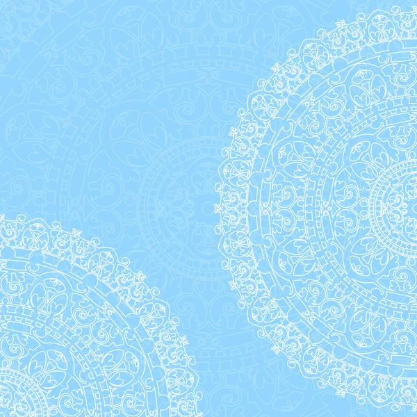Fond bleu vectoriel avec ornements — Image vectorielle