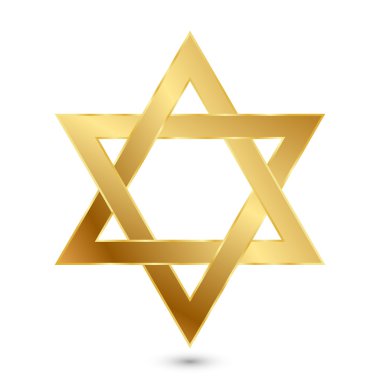 Altın Magen David (star of David vektör çizim)