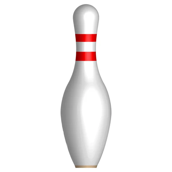 Bowling pin, vektör çizim — Stok Vektör