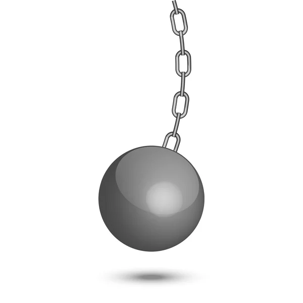 Vector illustration of wrecking ball — Stok Vektör