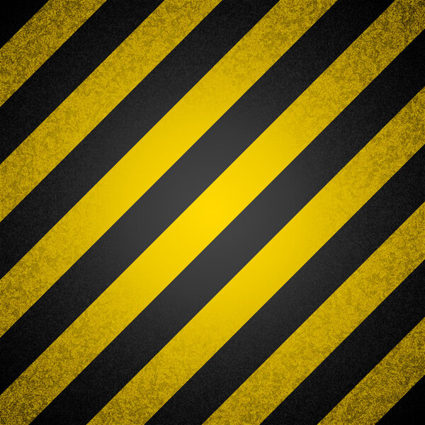 Vector background - black and yellow hazard stripes