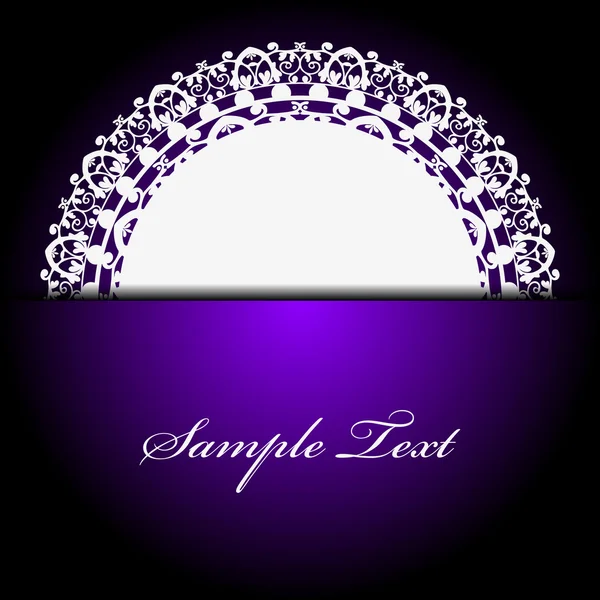 紫色の背景に白いベクトル ナプキン — ストックベクタ