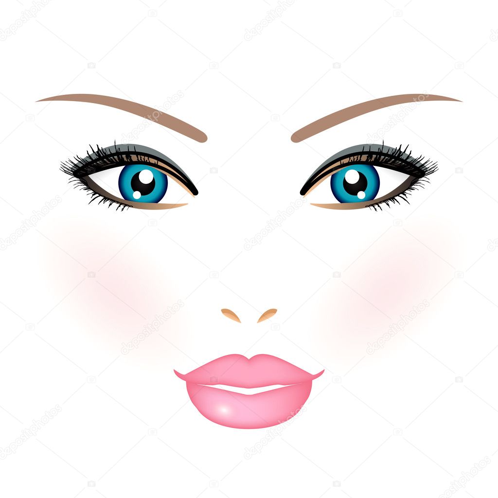 Vector illustration of woman face