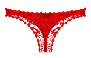 Vector illustration of red panties clipart