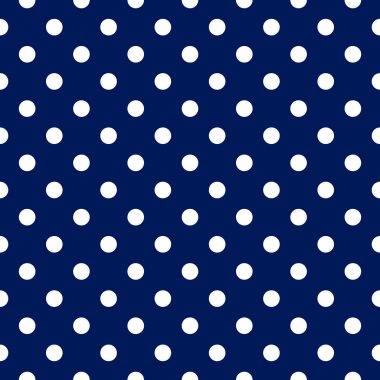 Vector seamless pattern - blue with white polka dots