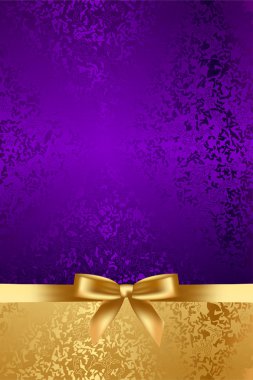Vector luxury background with gold bow