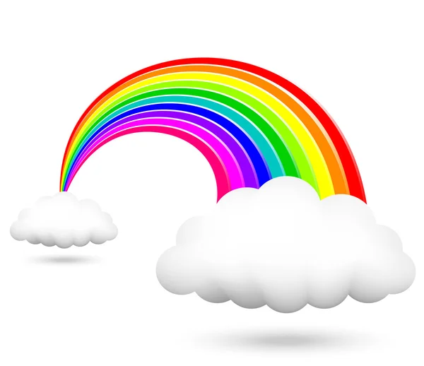 Vektor illustration av glänsande regnbåge — Stock vektor
