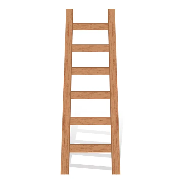 Vector illustration of wooden ladder — Stock Vector