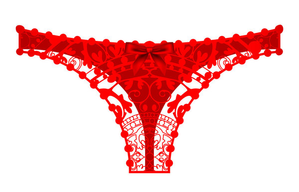 Vector illustration of red panties