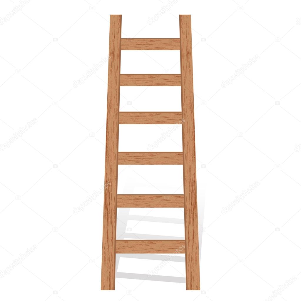 Vector illustration of wooden ladder