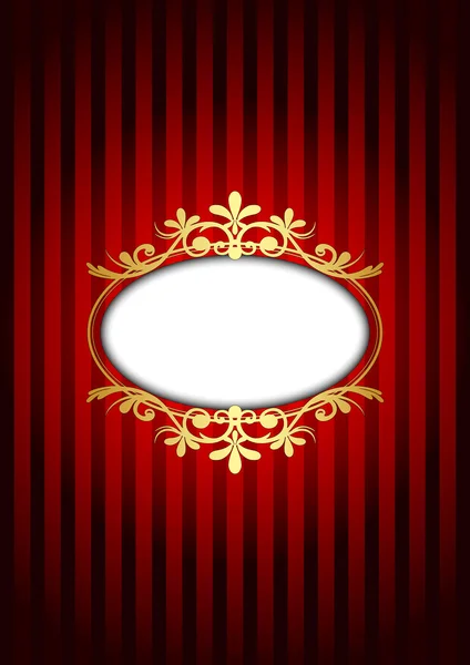 Vector red and gold vintage background — Stock Vector