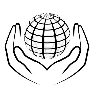 Vector illustration of hands holding a globe vector Vector illustration of hands holding a globe vector