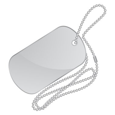 vektör çizim gümüş kimlik etiketi