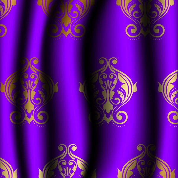 Illustration vectorielle du matériau violet de luxe avec motif or — Image vectorielle