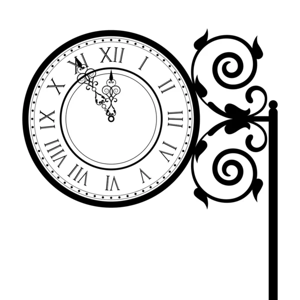 Ilustración vectorial del reloj de calle vintage — Vector de stock