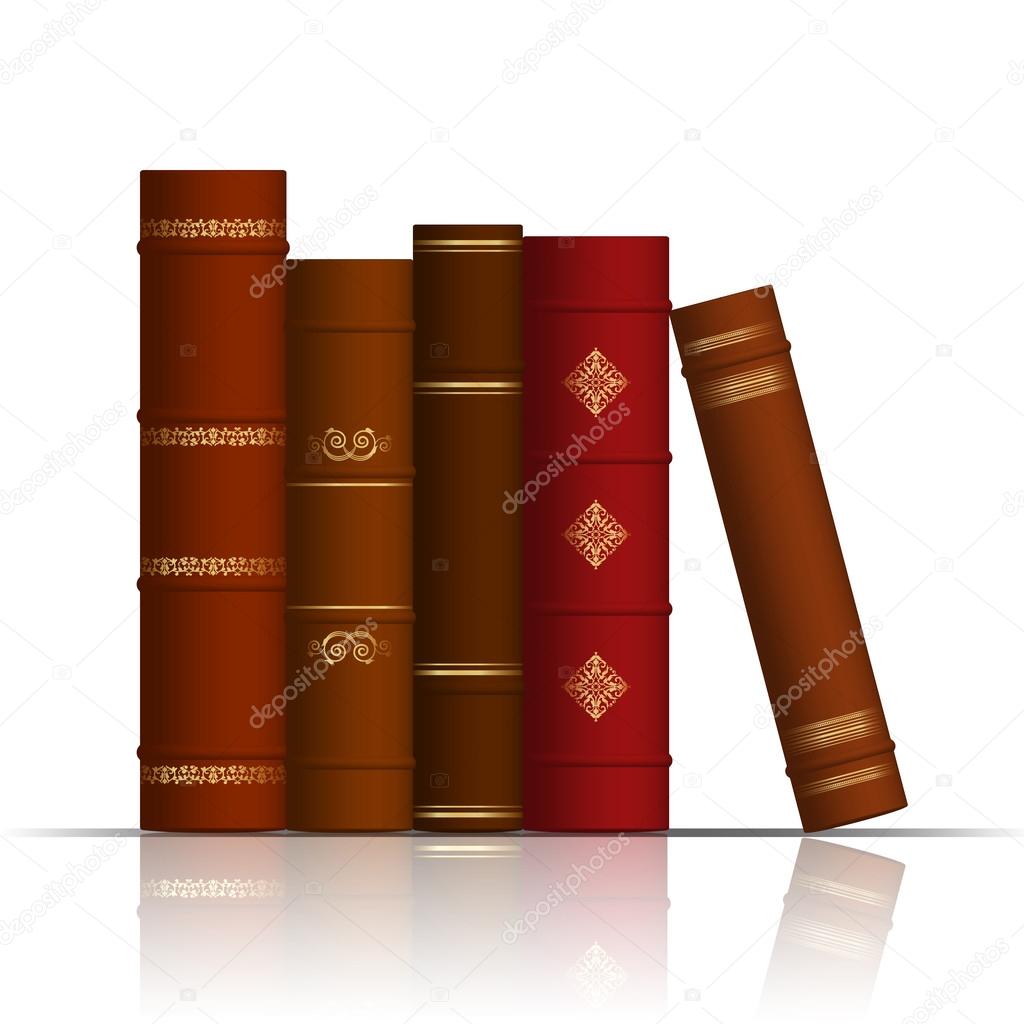 Vector illustration of old books