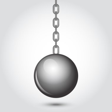 Vector illustration of wrecking ball