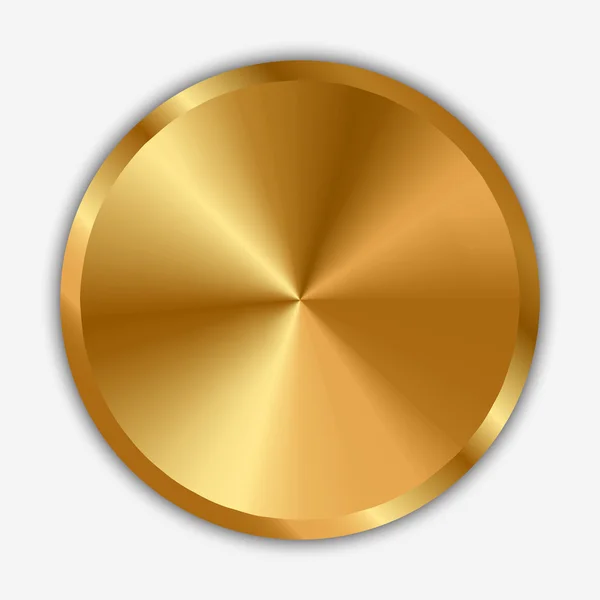 Illustration vectorielle du bouton doré — Image vectorielle