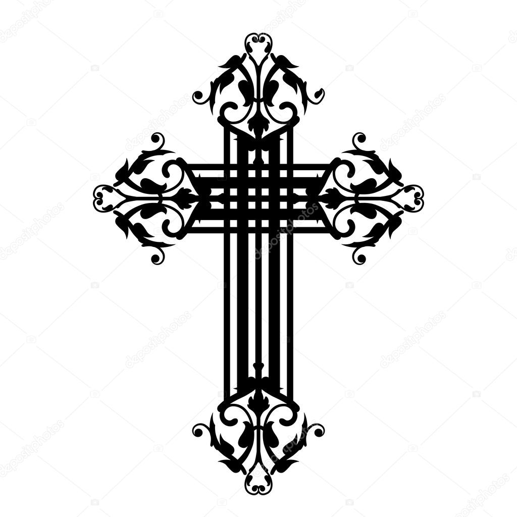 Vector illustration of vintage cross