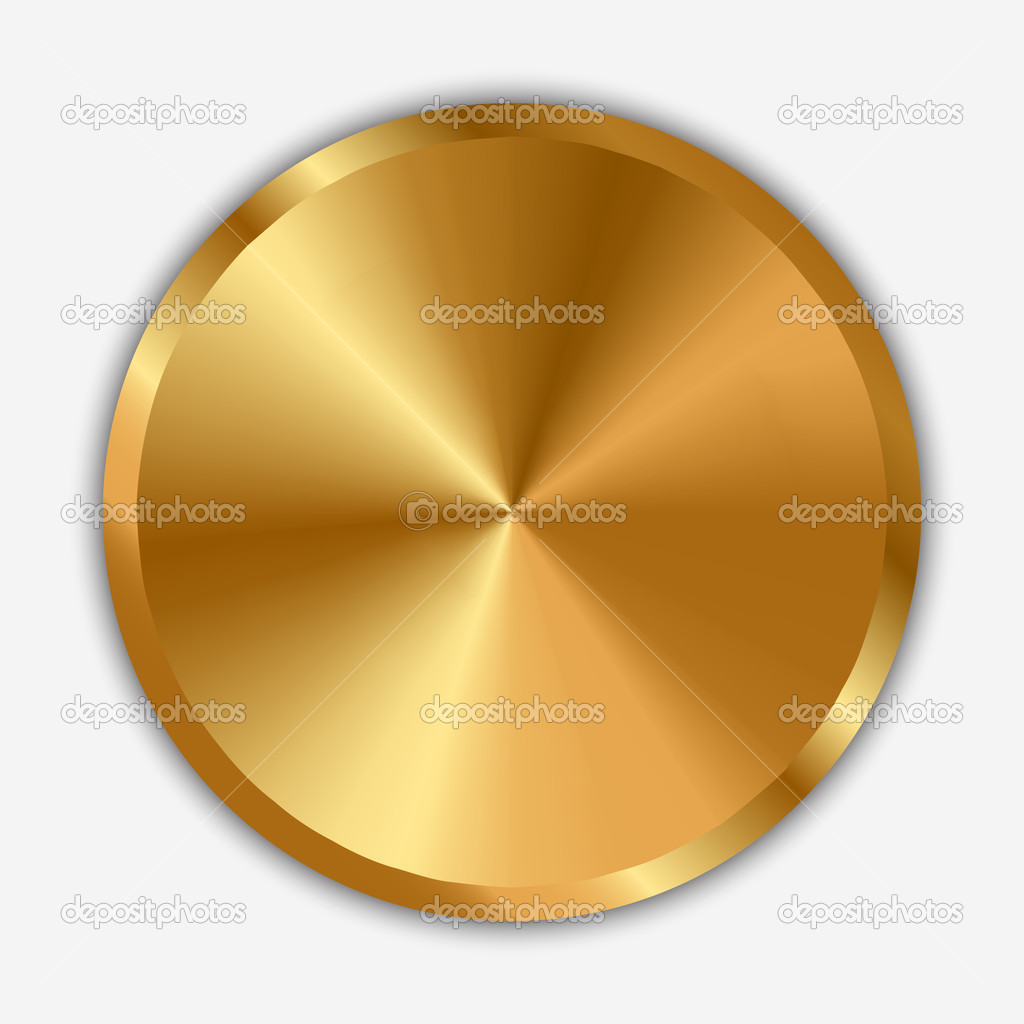Vector illustration of gold knob