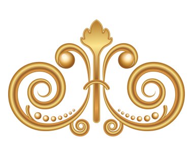 vektör gold süsleme