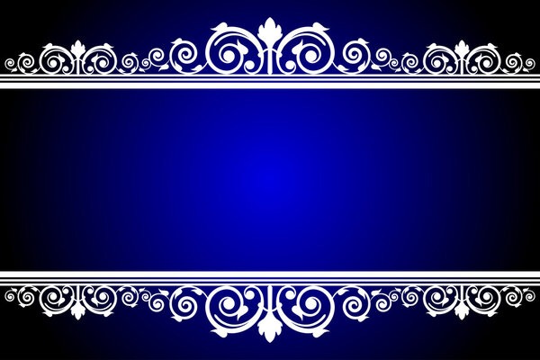 Vector blue and white frame