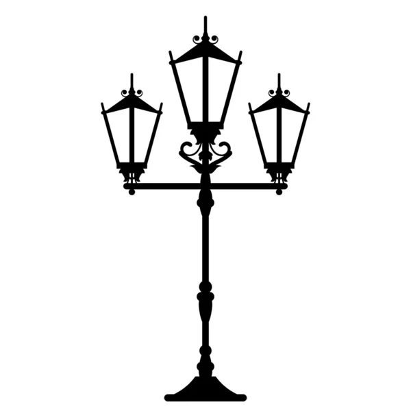 Vector illustration of vintage streetlight — Stock Vector