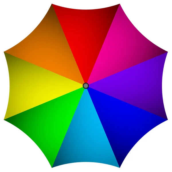 Vector illustration of colorful umbrella — Stock Vector