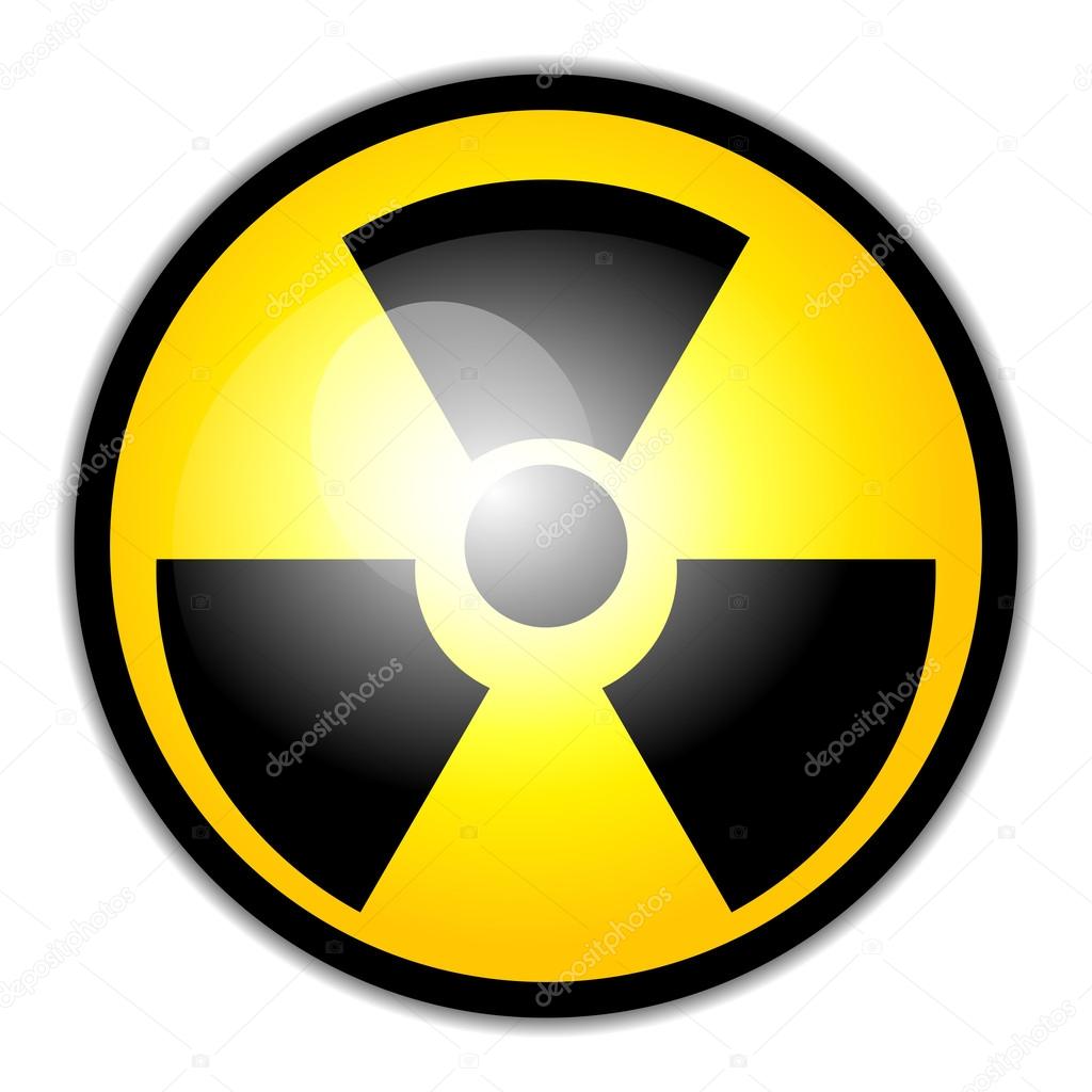 Vector radiation warning symbol