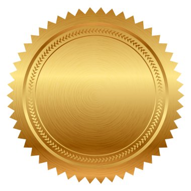 Vector illustration of gold seal clipart