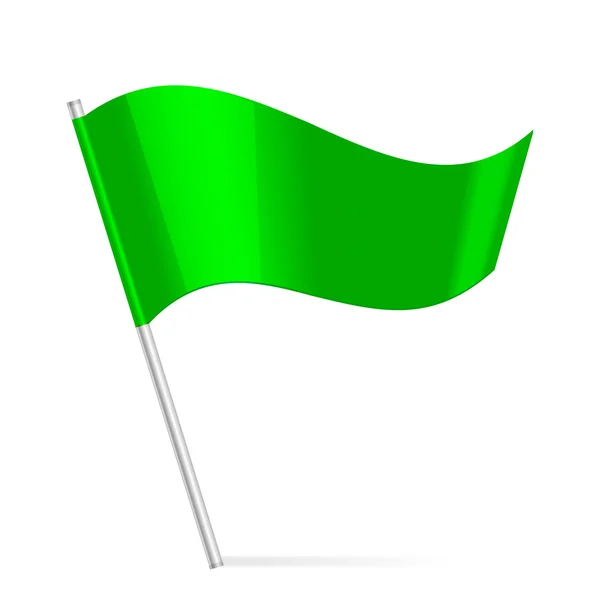 Vektor grön flagg — Stock vektor