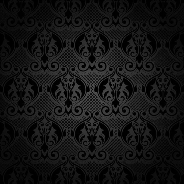 Vector black lace pattern — Stock Vector