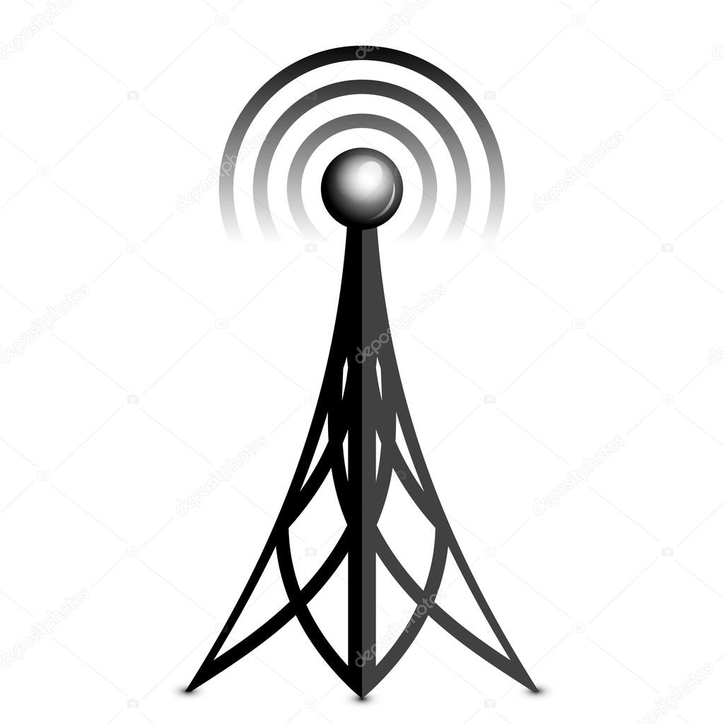Vector antenna black icon