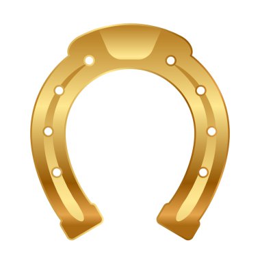 Altın Nal (iyi şans tılsımı vektör çizim)