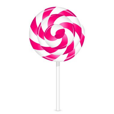 Vector illustration of pink lollipop clipart