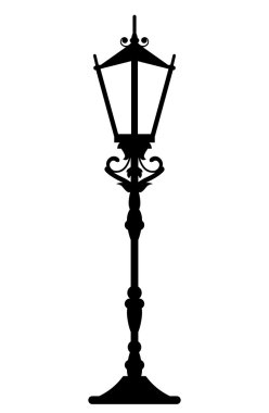 vektör çizim vintage sokak lambası