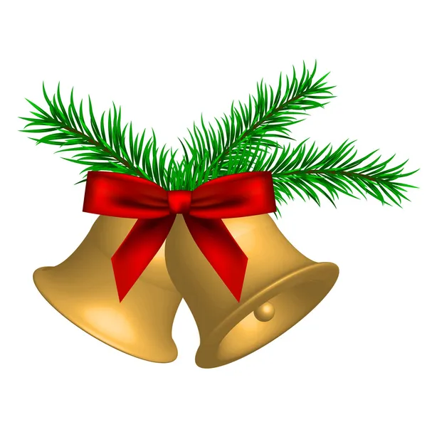 Ilustración vectorial de campanas de Navidad — Vector de stock