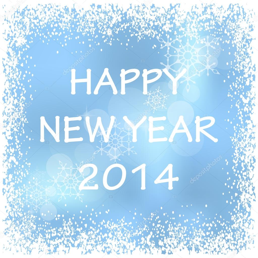 Vector Happy New Year winter background