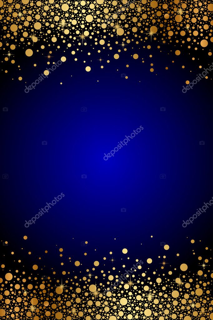 Marco azul dorado Imágenes Vectoriales, Gráfico Vectorial de Marco azul  dorado | Depositphotos
