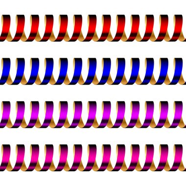 vektör renkli kurdeleler set