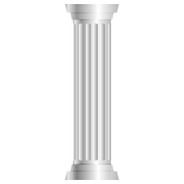 Vector illustration of gray column clipart