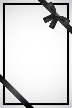 Vector frame with black ribbon clipart