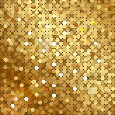 Vector gold background with sequins clipart