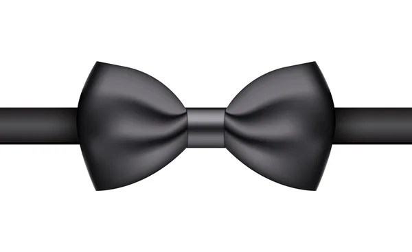 Vector illustration of black bow-tie — Stock Vector