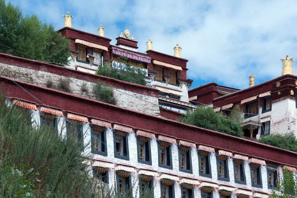 Lhasa Tibet China August 2018 Ganden Kolostor Tetején Található Wangbur — Stock Fotó