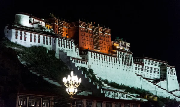 Der Prächtige Potala Palast Lhasa Heimat Des Dalai Lama Vor — Stockfoto