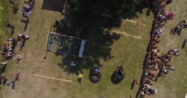 sports competitions on the shore of the lake